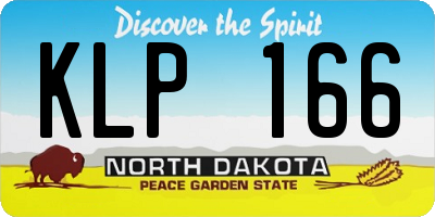 ND license plate KLP166
