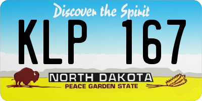 ND license plate KLP167