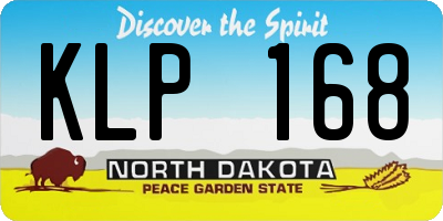 ND license plate KLP168