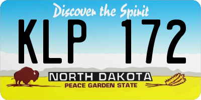 ND license plate KLP172