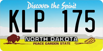 ND license plate KLP175