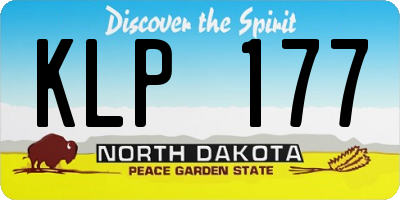 ND license plate KLP177