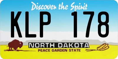ND license plate KLP178