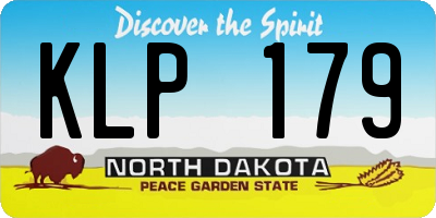 ND license plate KLP179
