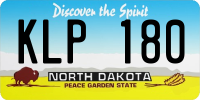 ND license plate KLP180