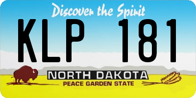 ND license plate KLP181