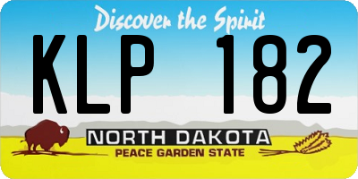 ND license plate KLP182