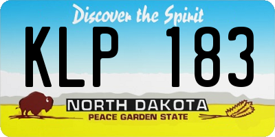 ND license plate KLP183