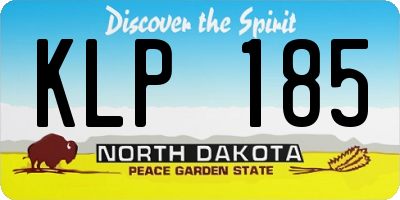 ND license plate KLP185