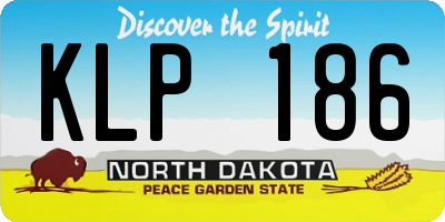 ND license plate KLP186