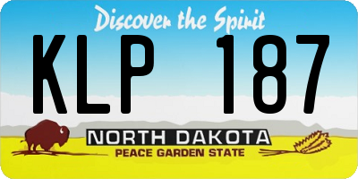 ND license plate KLP187