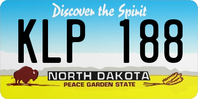 ND license plate KLP188