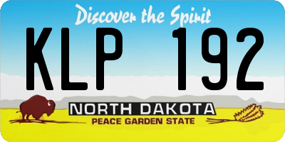 ND license plate KLP192
