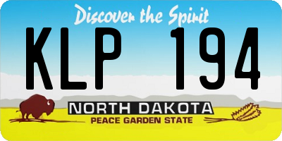 ND license plate KLP194