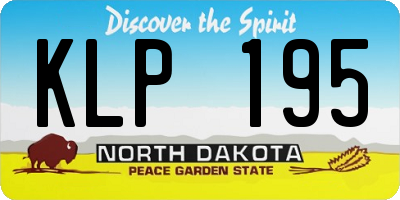 ND license plate KLP195