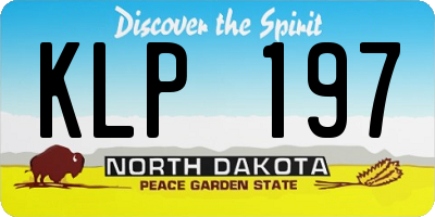 ND license plate KLP197