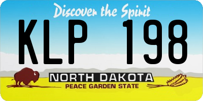 ND license plate KLP198