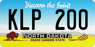 ND license plate KLP200