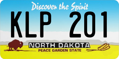 ND license plate KLP201