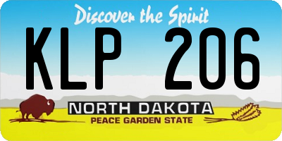ND license plate KLP206