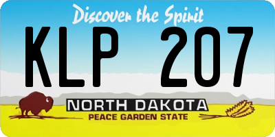 ND license plate KLP207