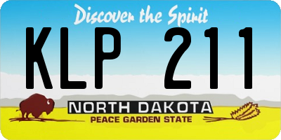 ND license plate KLP211