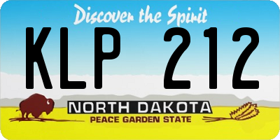 ND license plate KLP212