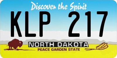 ND license plate KLP217