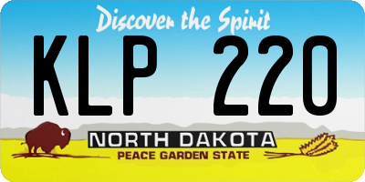 ND license plate KLP220