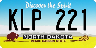 ND license plate KLP221