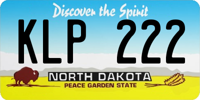 ND license plate KLP222