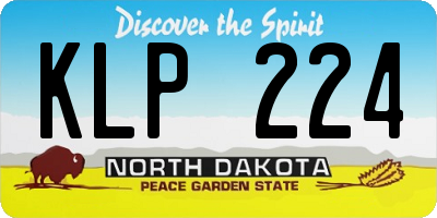 ND license plate KLP224
