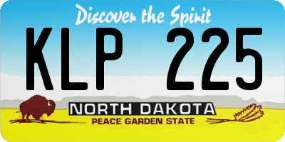 ND license plate KLP225