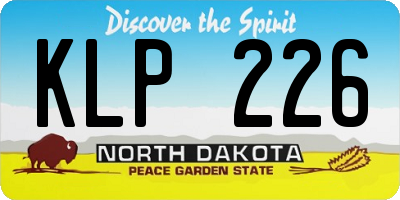 ND license plate KLP226