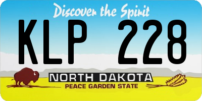 ND license plate KLP228