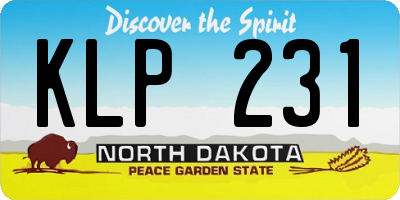 ND license plate KLP231