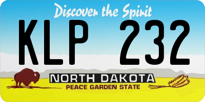 ND license plate KLP232
