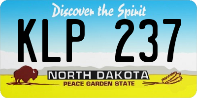 ND license plate KLP237