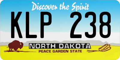 ND license plate KLP238