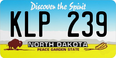 ND license plate KLP239