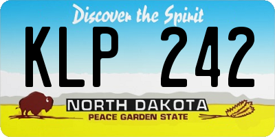ND license plate KLP242