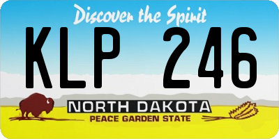 ND license plate KLP246