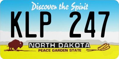 ND license plate KLP247