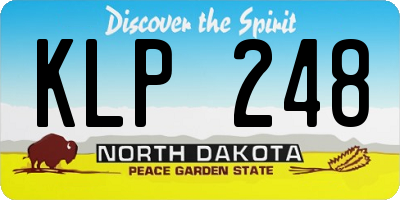 ND license plate KLP248