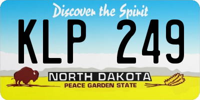ND license plate KLP249