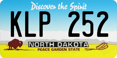 ND license plate KLP252