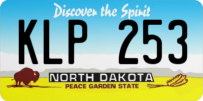 ND license plate KLP253