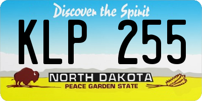ND license plate KLP255