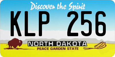 ND license plate KLP256
