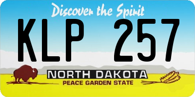 ND license plate KLP257
